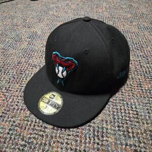 Vtg Y2k NEW ERA 59Fifty Arizona Diamondbacks Snake Logo MLB Fitted Hat 7 1/4
